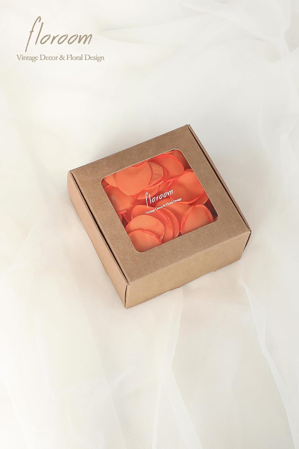 Floroom 300pcs Rose Petals Burnt Orange Faux Silk Flower Petals for Wedding Flower Girl Basket Aisle Scatter Dinner Table Centerpieces Party Confetti Bridal Shower Romantic Night Decoration