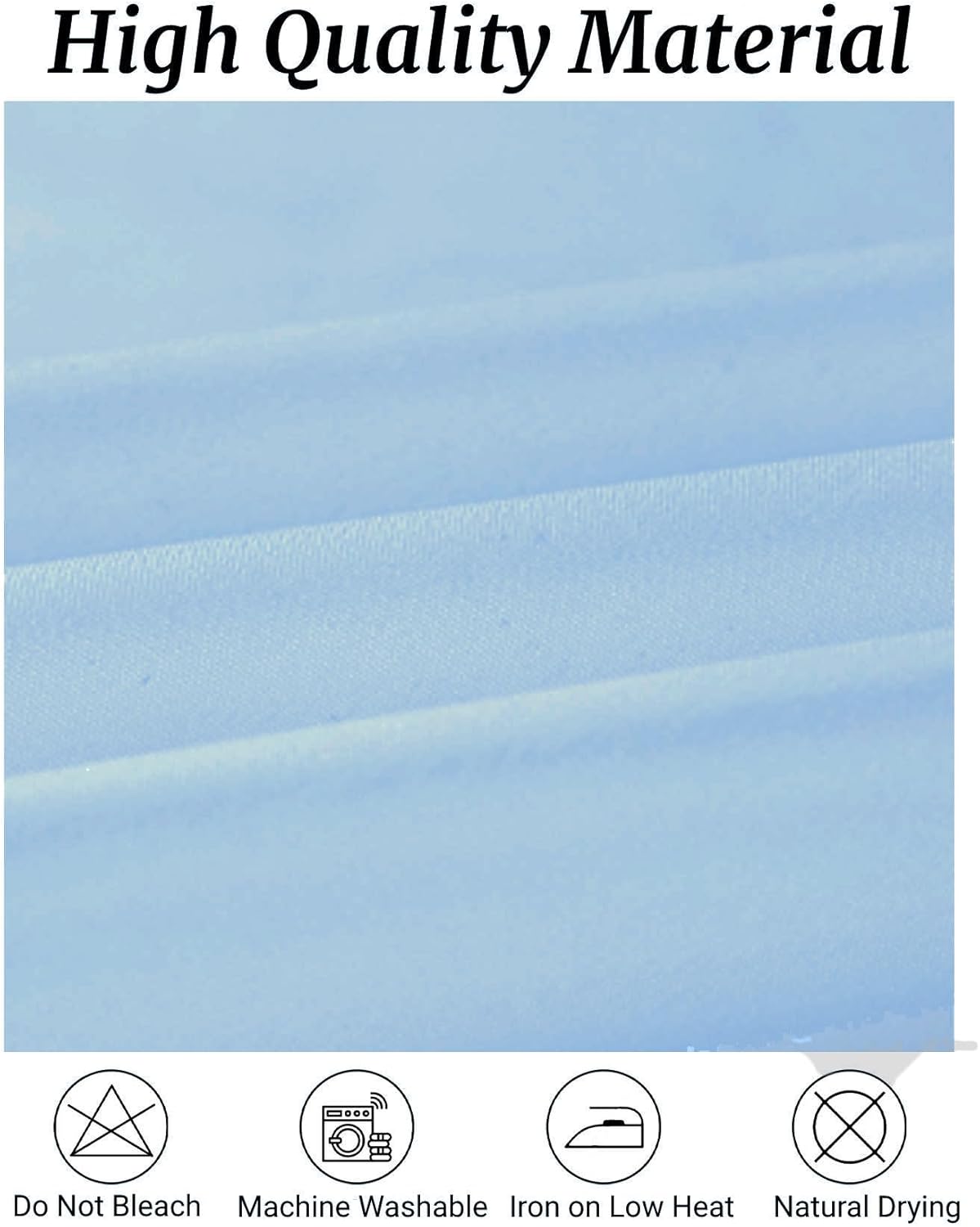 Fokitut 6 Pack Round Tablecloth, 108 Inch, Stain Resistant and Wrinkle Polyester Table Cloth, Fabric Table Cover for Kitchen Dining, Wedding, Party, Holiday Dinner-Blue Mist