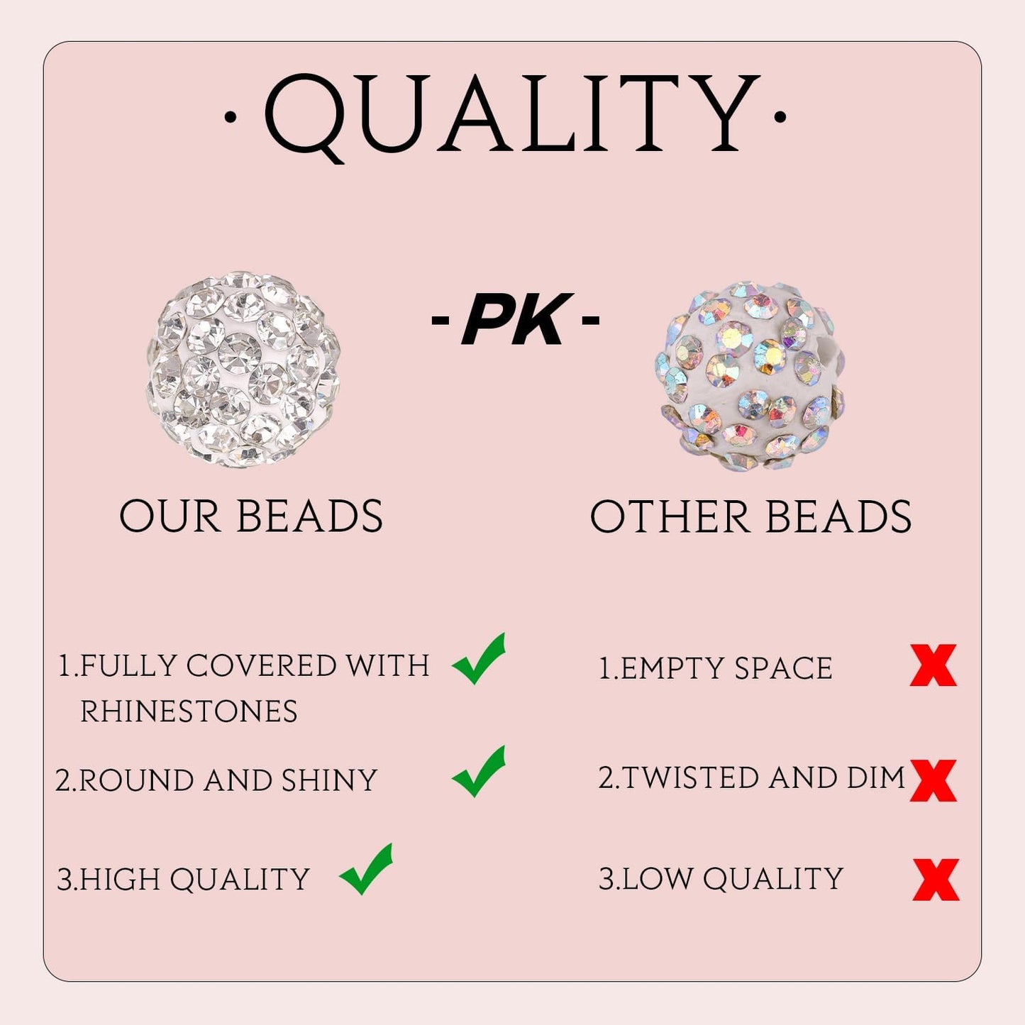 100 pcs 10mm Rhinestone Beads for Jewelry Making, Dark Red Shiny Round Shamballa Disco Beads Bulk, Sparkle Crystal Clay Christmas for Bracelet Baseball Necklace Earring Crafting and DIY