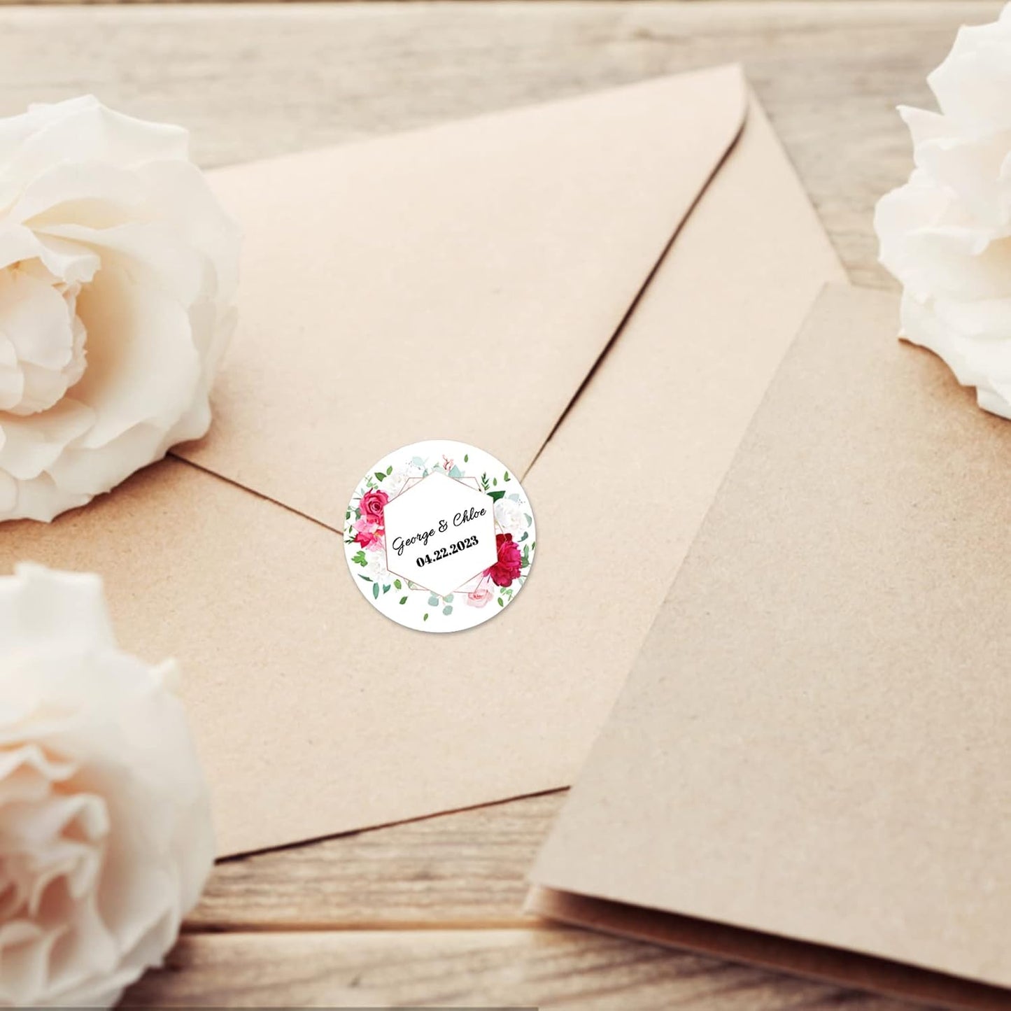 100 Pack Custom Stickers Personalized Labels for Business Logo Customized Vinyl Wedding Favors Birthday Baby Bridal Shower Make Your Own Decals