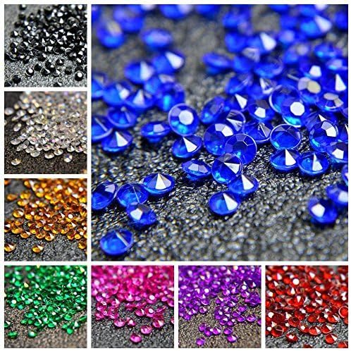 1000pcs/ Pack Wedding Table Acrylic Diamond Scatter Crystals Confetti Acrylic Gems Vase Fillers Rhinestones for Wedding, Bridal Shower, Vase Beads Decorations (10mm, Light Yellow)