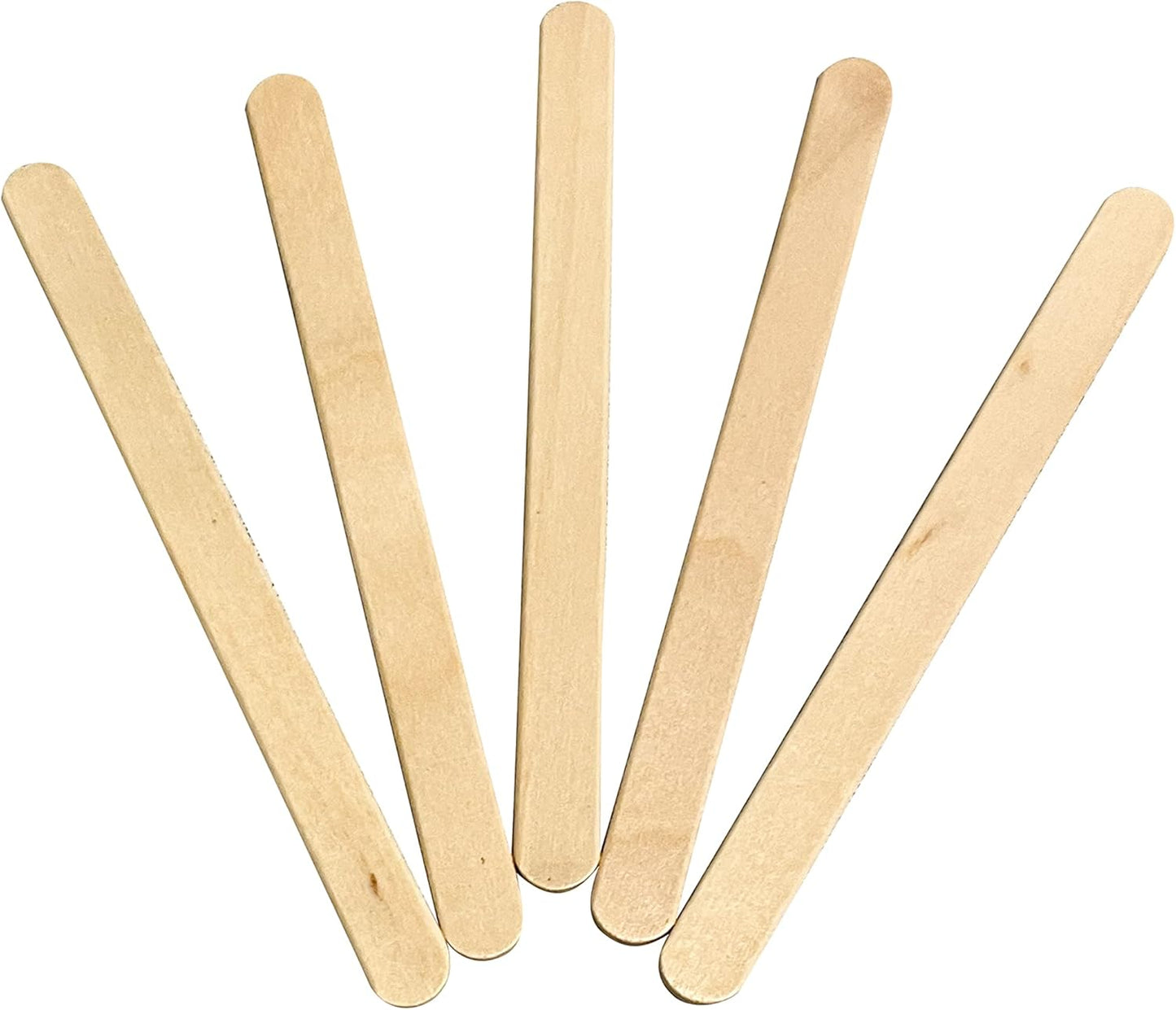 10,000 Count | KingSeal Natural Birch Wood Coffee Beverage Stirrers, Stir Sticks, Waxing Sticks, Popsicle Sticks, 4.5 Inches, Round End - 10 Boxes x 1000 Stirrers