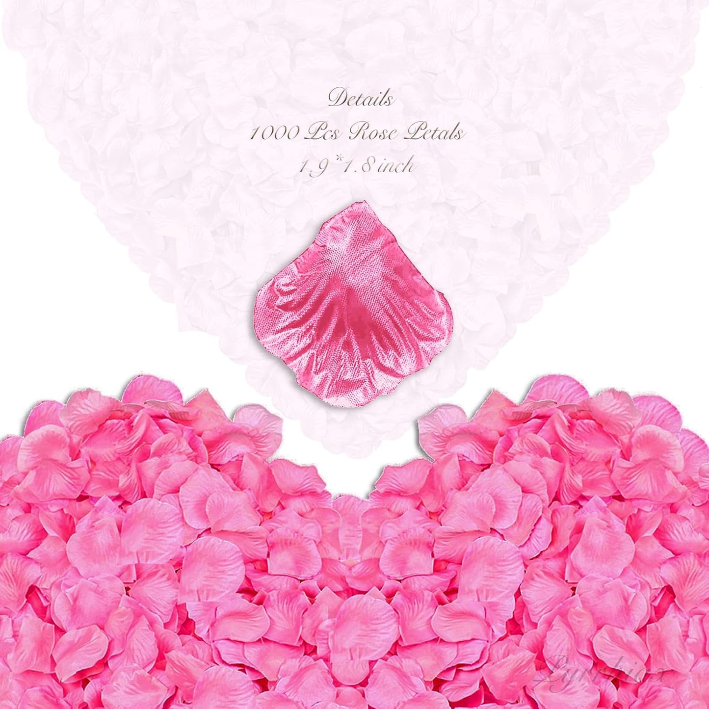 1000Pieces Rose Petals, Artificial Flower Petals Fake Rose Petals for Romantic Night,Wedding,Proposal Anniversary Flower Decorations (Deep Pink)