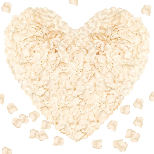 1000Pieces Rose Petals, Artificial Flower Petals Fake Rose Petals for Romantic Night,Wedding,Proposal Anniversary Flower Decorations (Champagne)