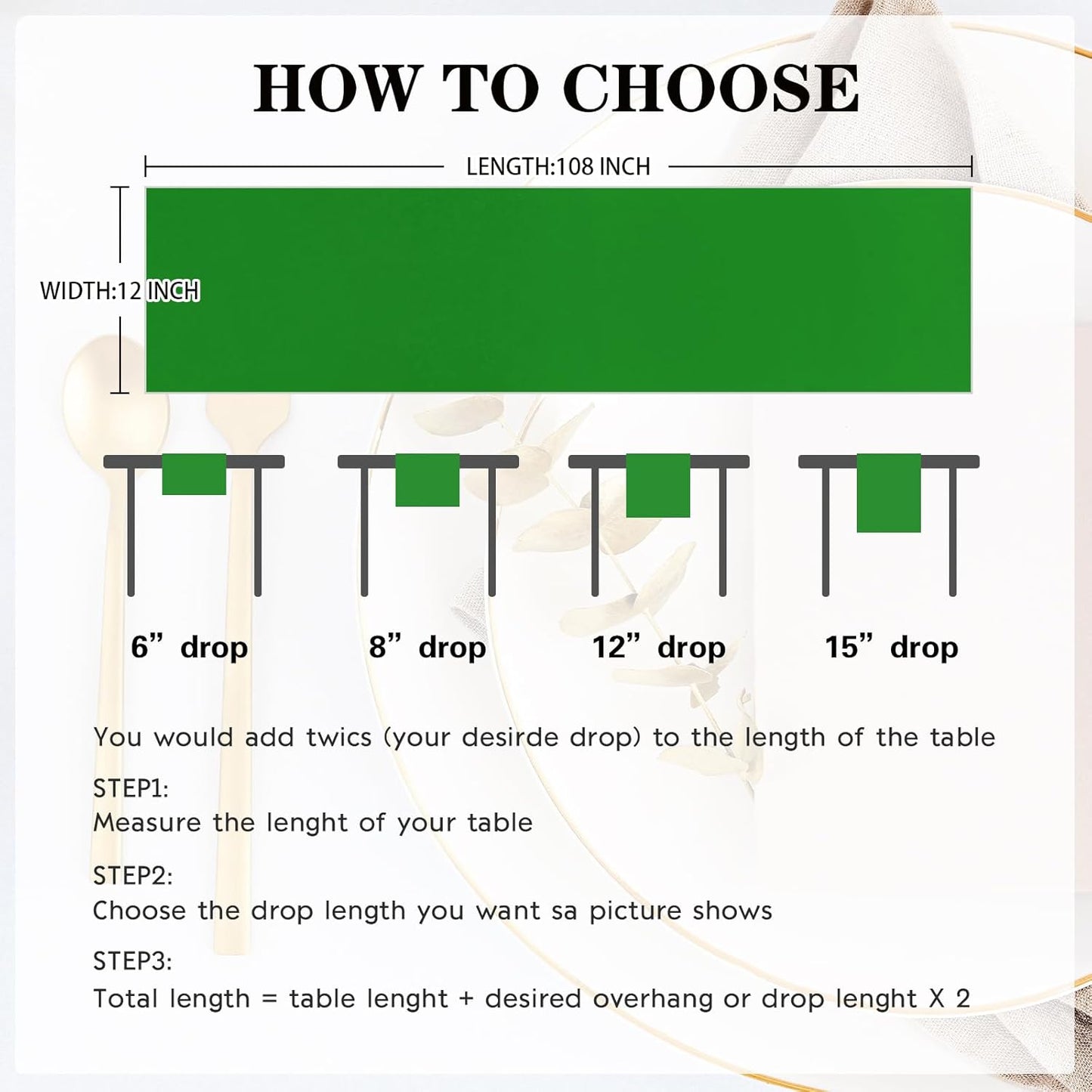 10 Pack Satin Table Runner 12 x 108 Inch Long Emerald Silk Table Runner for Wedding Party Banquet Birthday Decoration