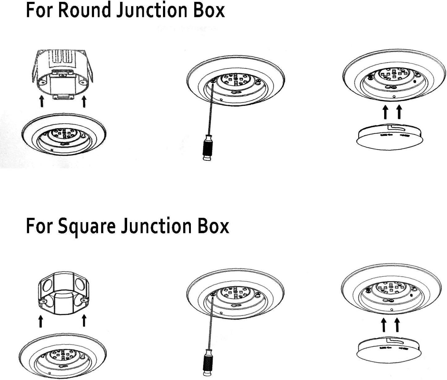 10 Packs 4 Inch LED Low Profile Recessed & Surface Mount Disk Light, Round, 10W, >600 Lumens, 5000K Day Light White, CRI80, DOB Design, Dimmable, ETL Listed, White