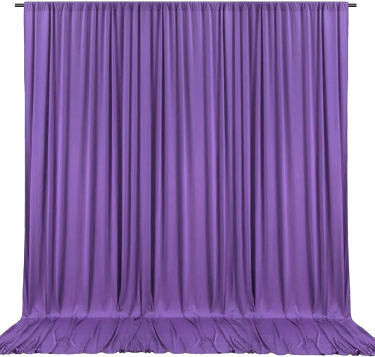 10 x 10 Feet Purple Backdrop Curtain for Partie, Background Curtains for Photoshoot, Birthday, Wedding, Halloween, Thanksgiving, Christmas Day, New Year Party Decorations 5Ft x 10Ft, 2 Panels