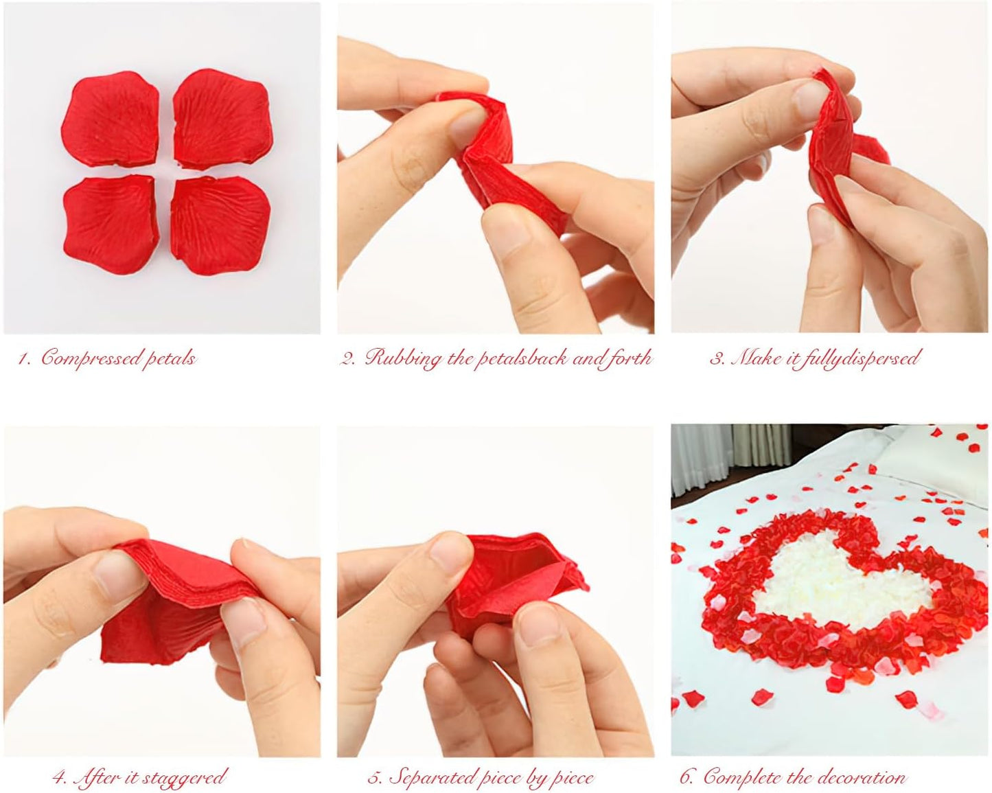 1000Pieces Rose Petals, Artificial Flower Petals Fake Rose Petals for Romantic Night,Wedding,Proposal Anniversary Flower Decorations (Purple Plus White)