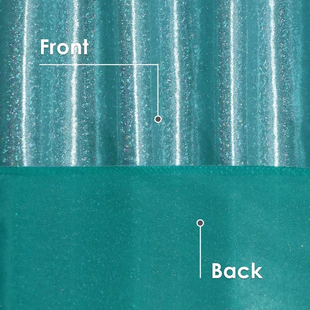 Fitable Sequin Tablecloth for Parties 60x84 Inch - Sparkle Glitter Table Cloth Laser Rectangle Overlay for Wedding Baby Shower Ceremony Birthday Holiday Banquet Decor, Teal