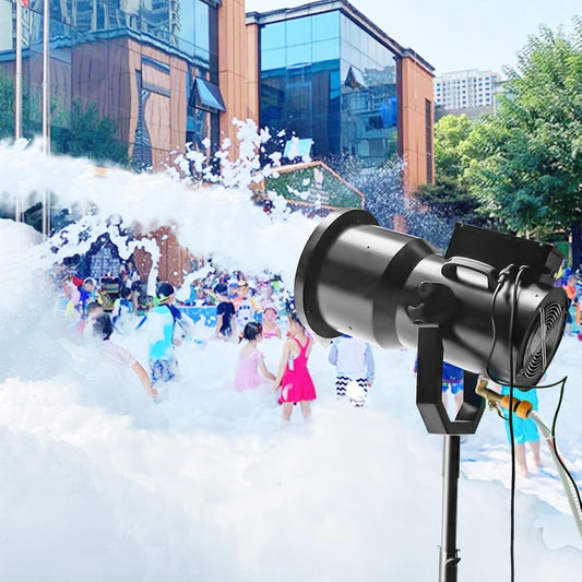 Foam Machine for Party Whit 9 LED Lights, Party Foam Machine with Water Tank, Foam Cannon for Garden, Pool, Indoor, Birthdays, Celebrations, and Backyard Events