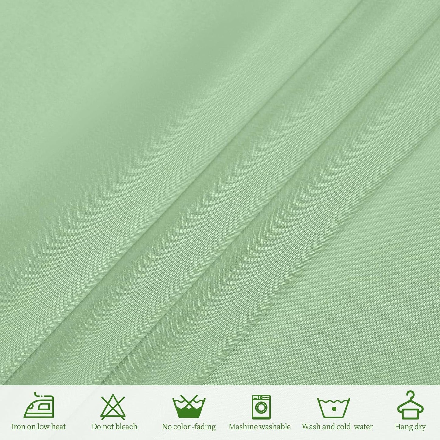 10 Pack Sage Green Rectangular Tablecloths, 60 x 126 Inch, Polyester, Wrinkle & Stain Resistant, Perfect for 8ft Tables, Wedding, Party, Banquet