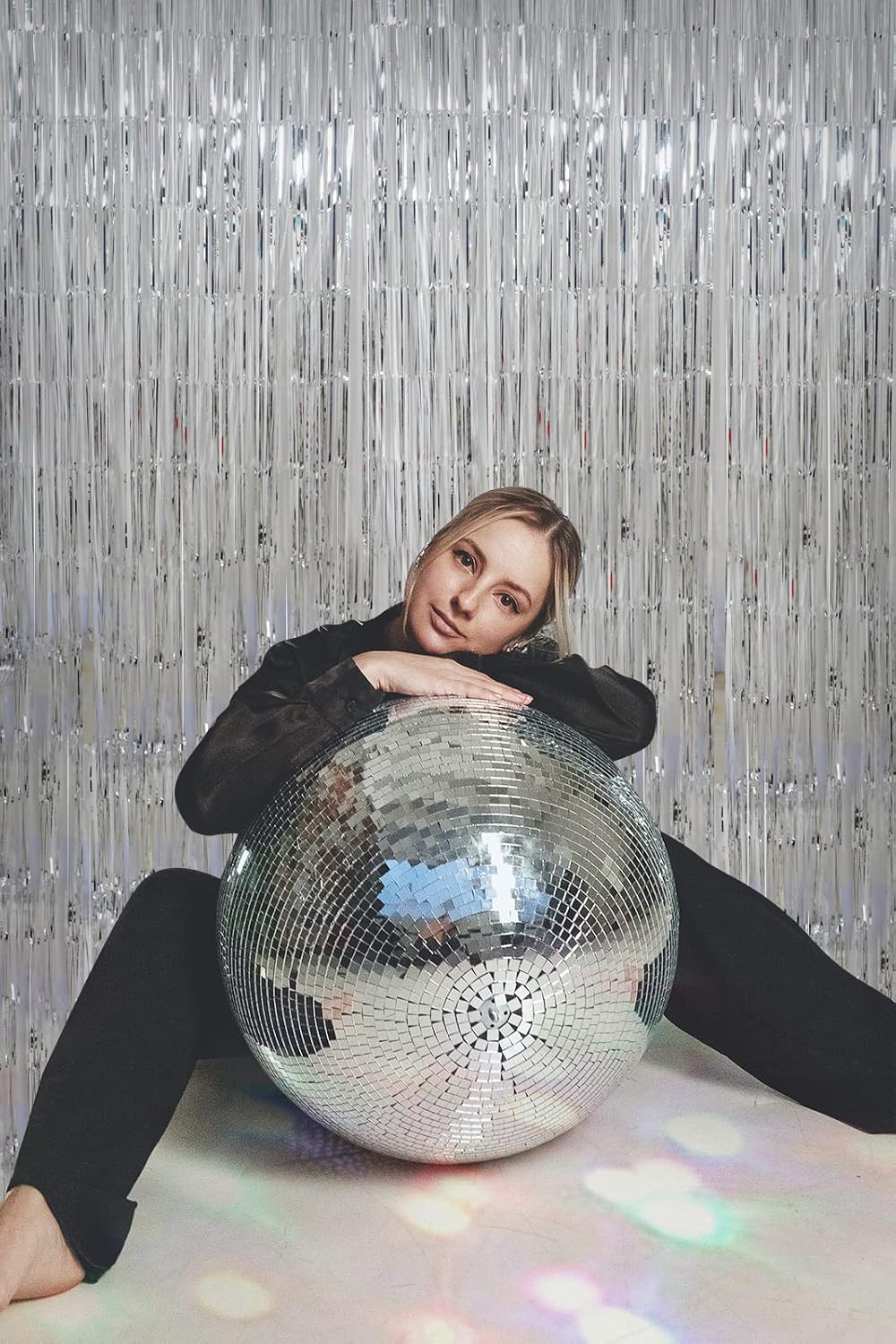 Foil Fringe Curtains Party Decorations - Melsan 3 Pack 3.2 x 8.2 ft Tinsel Curtain Party Photo Backdrop for Birthday Party Baby Shower or Graduation Decorations (Pure Silver)