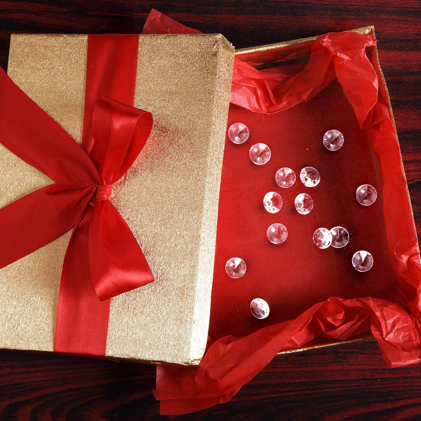 1000pcs/ Pack Wedding Table Acrylic Diamond Scatter Crystals Confetti Acrylic Gems Vase Fillers Rhinestones for Wedding, Bridal Shower, Vase Beads Decorations (10mm, Invisible Green)