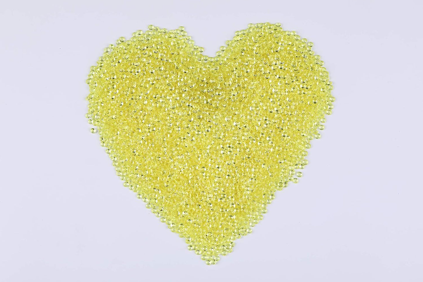 10000 pcs/Pack Wedding Table Scatter Confetti Crystals Acrylic Diamonds Vase Fillers 4.5 mm Rhinestones for Wedding, Bridal Shower, Vase Beads Decorations (Light yellow)