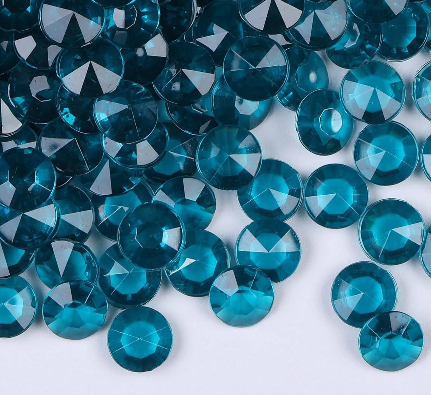 1000pcs/ Pack Wedding Table Acrylic Diamond Scatter Crystals Confetti Acrylic Gems Vase Fillers Rhinestones for Wedding, Bridal Shower, Vase Beads Decorations (10mm, Turquoise)