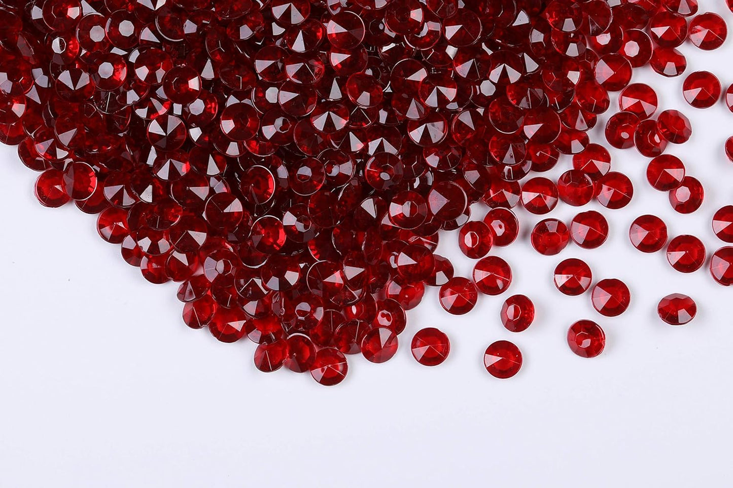 1000pcs/ Pack Wedding Table Acrylic Diamond Scatter Crystals Confetti Acrylic Gems Vase Fillers Rhinestones for Wedding, Bridal Shower, Vase Beads Decorations (12mm, Burgundy)