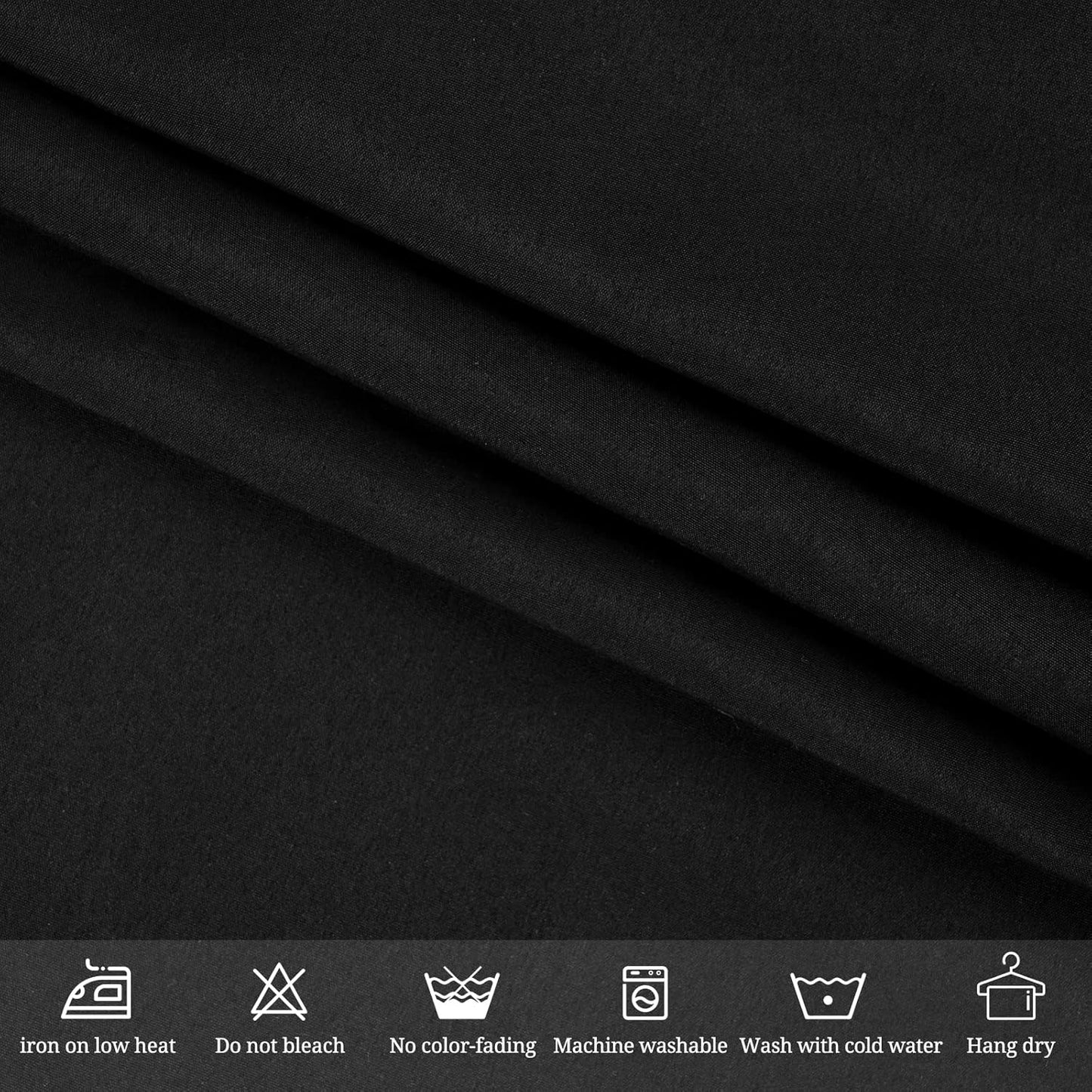 10 Pack Polyester Tablecloth, 60 x 102 Inch Black Polyester Table Cloth for 6 Feet Rectangle Tables, Stain and Wrinkle Resistant Washable Table Cover for Kitchen Wedding Banquet Restaurant Party