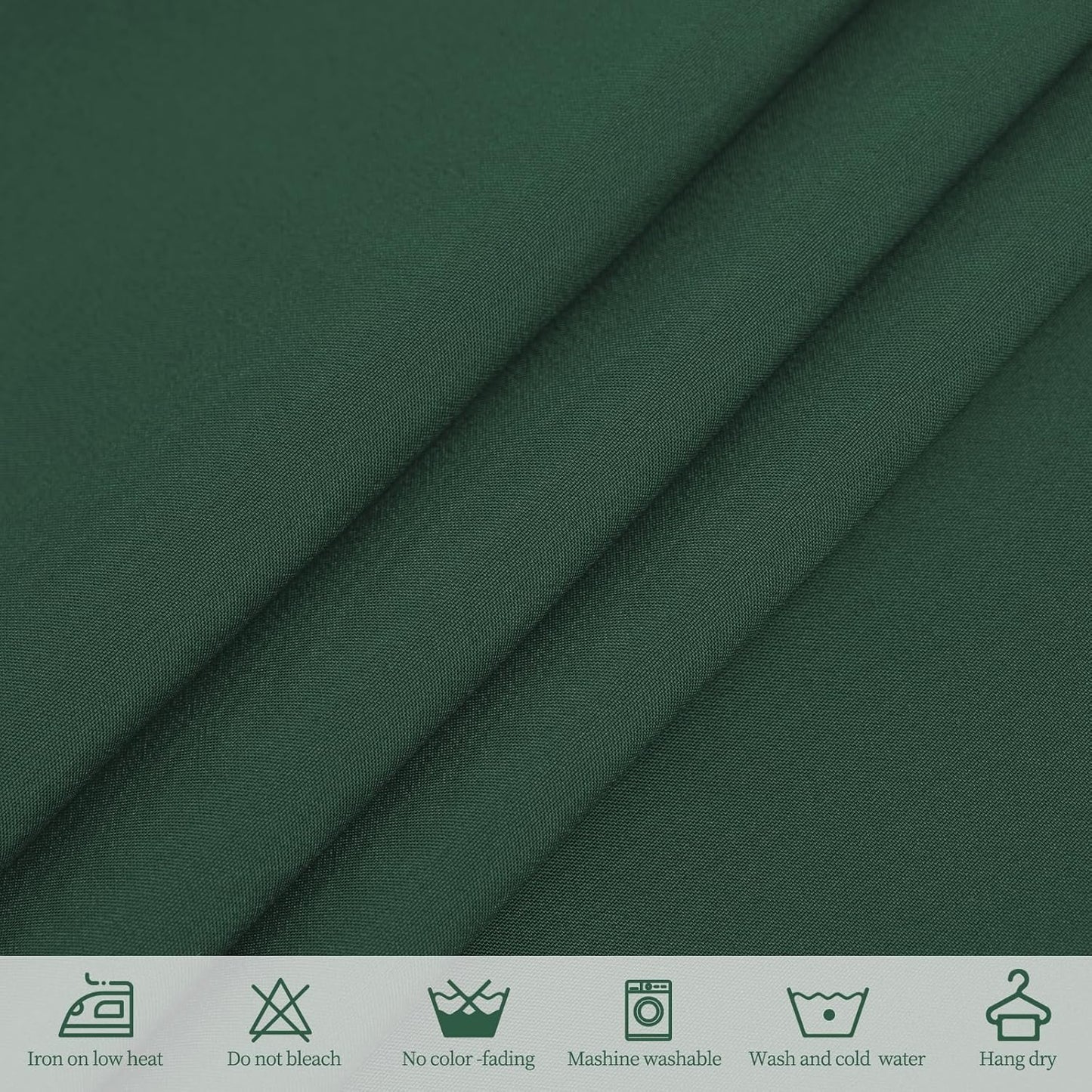 10 Pack Hunter Green Tablecloths for 6ft Rectangle Tables 60 x 102 Inch - Polyester Table Cover Stain and Wrinkle Resistant Washable Fabric Table Clothes for Wedding Party Banquet Reception Restaurant