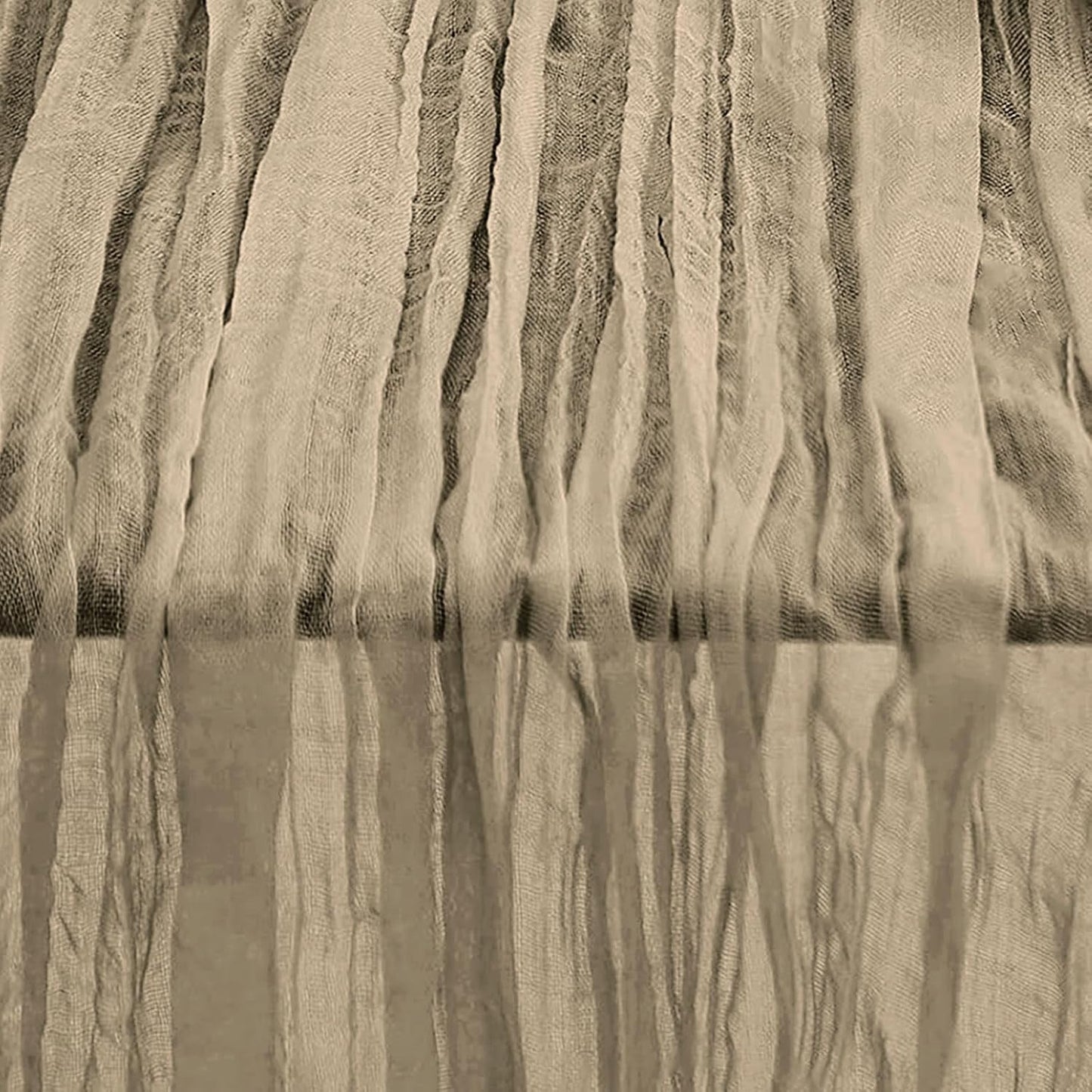 1 Pack Khaki Cheesecloth Table Runner 35x120 Inch 10Ft Rustic Gauze Cheese Cloth Table Runner Sheer Cheesecloth Table Runners for Wedding Party Bridal Shower Decoration