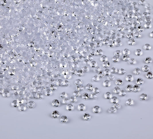 10000 pcs/Pack Wedding Table Scatter Confetti Crystals Acrylic Diamonds Vase Fillers 4.5 mm Rhinestones for Wedding, Bridal Shower, Vase Beads Decorations (Transparent)